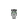 Push-to-connect coupling with poppet valve female body QRC-HPA-06-F-08L-BT-W66